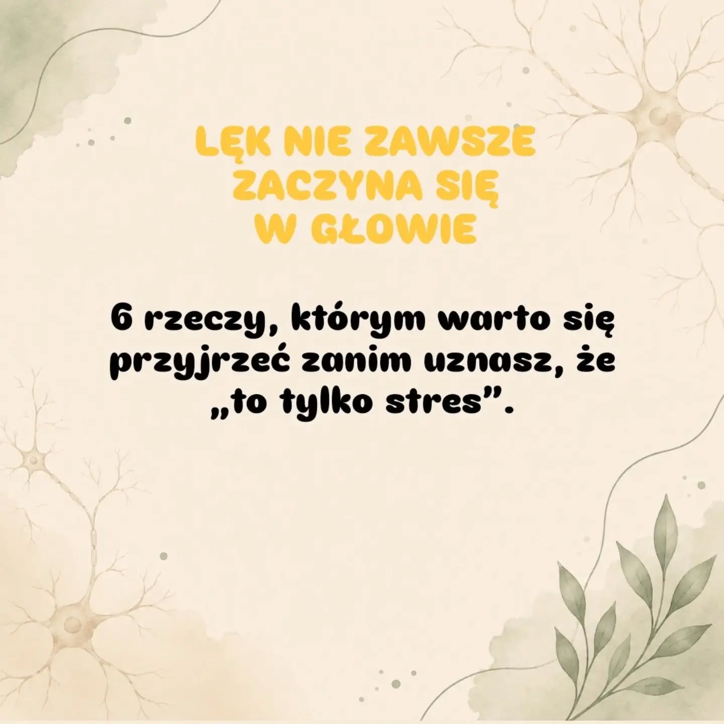 Lęk nie zawsze jest „tylko w głowie”.