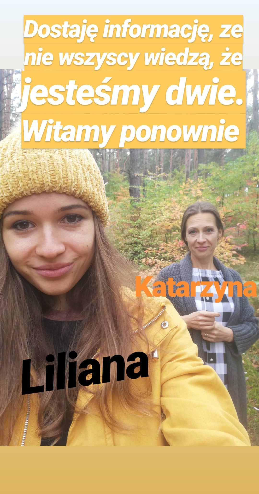 Dostaję informację, ze nie wszyscy wiedzą, że jesteśmy dwie.
