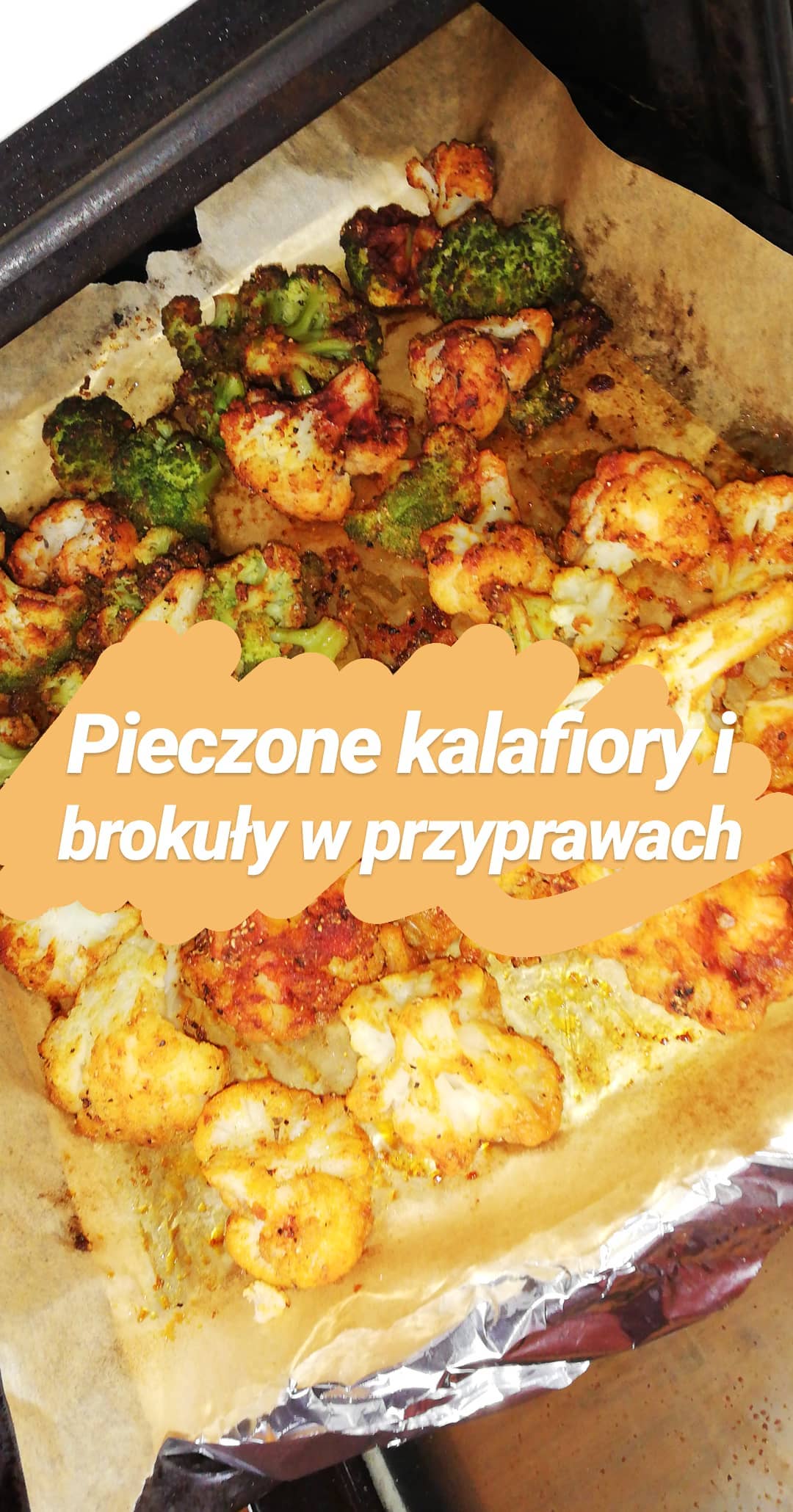 Pieczone kalafiory i brokuły w przyprawach